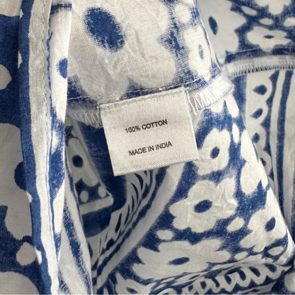 Tuckernuck Catalans Coverup Dress Petal Paradis Blue White Floral - Picture 7 of 7